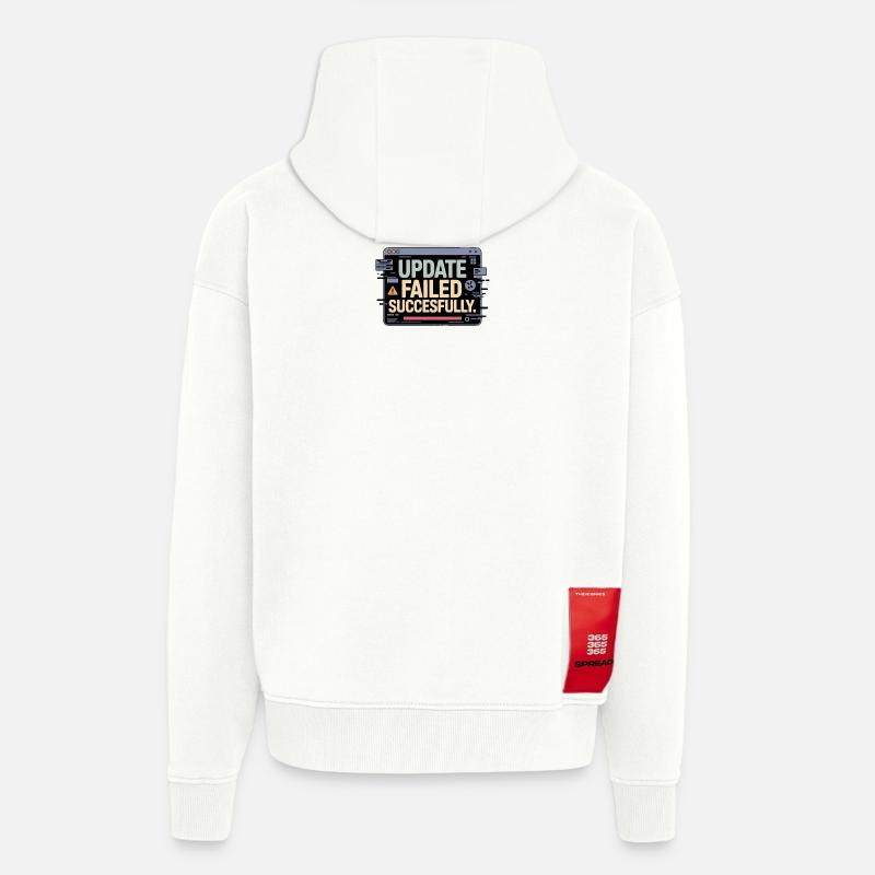 update-failed-successfully - Zip Hoodie - made by SPREAD - OFF WHITE