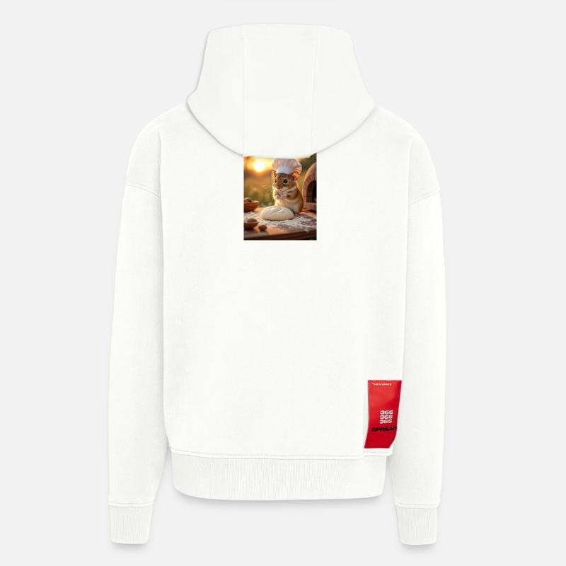 Creative Chef Mouse for Kitchen - Zip Hoodie - made by SPREAD - OFF WHITE