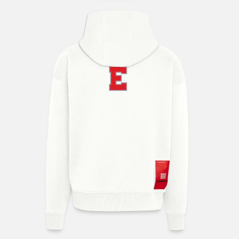 ÉCOLE SECONDAIRE DE L’EST - Veste à capuche bio épaisse oversize fabriqué en UE - OFF WHITE