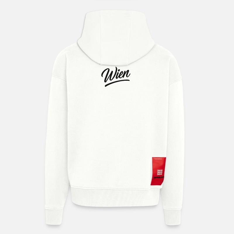 Vienna Script - Zip Hoodie - made by SPREAD - OFF WHITE