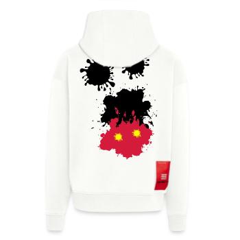 Mouse taches - Veste à capuche bio épaisse oversize fabriqué en UE - OFF WHITE - Dos
