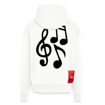 Musiknoten - Zip Hoodie - made by SPREAD - OFF WHITE - Hinten