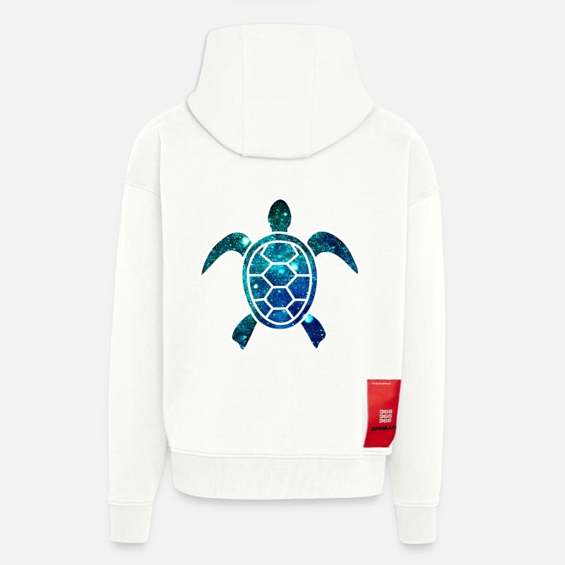 Kosmische Schildkröte - Zip Hoodie - made by SPREAD - OFF WHITE