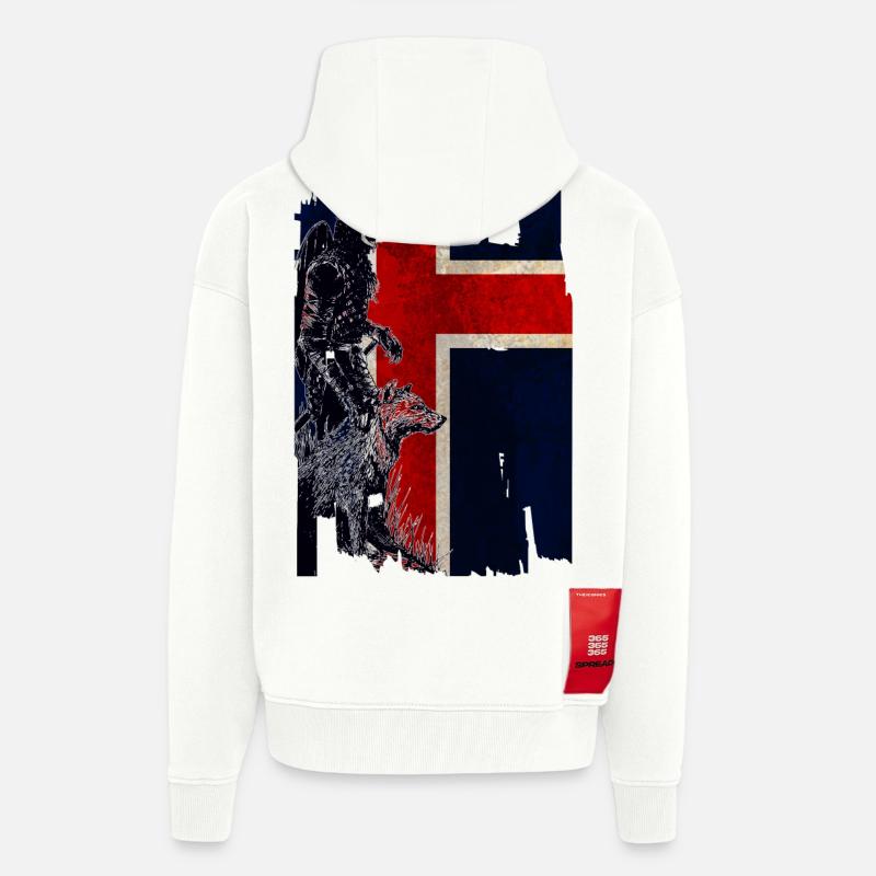 Wikinger Wolfsinsel - Zip Hoodie - made by SPREAD - OFF WHITE