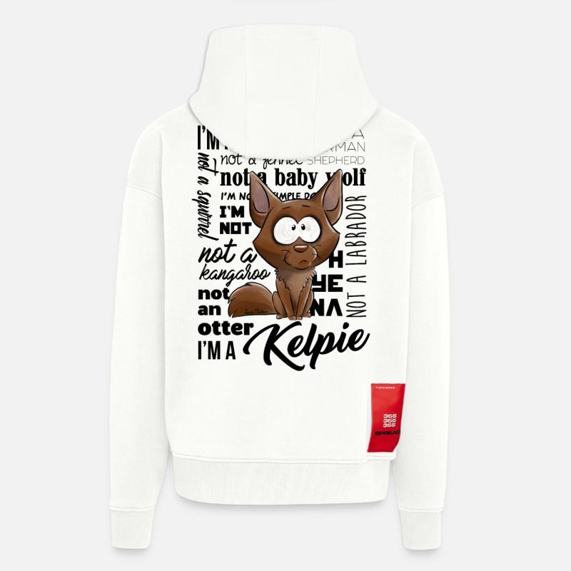 Ich bin ein Kelpie - Zip Hoodie - made by SPREAD - OFF WHITE