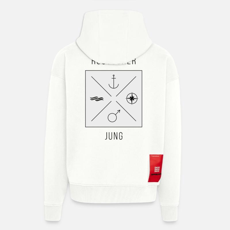 Rostocker Jung - Zip Hoodie - made by SPREAD - OFF WHITE