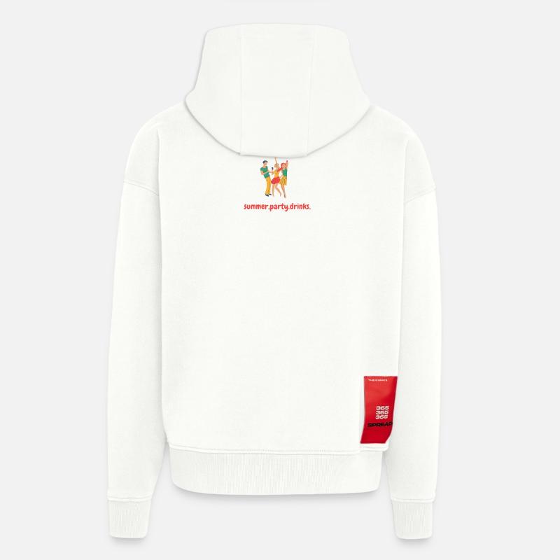 summer.party.drinks - Zip Hoodie - made by SPREAD - OFF WHITE