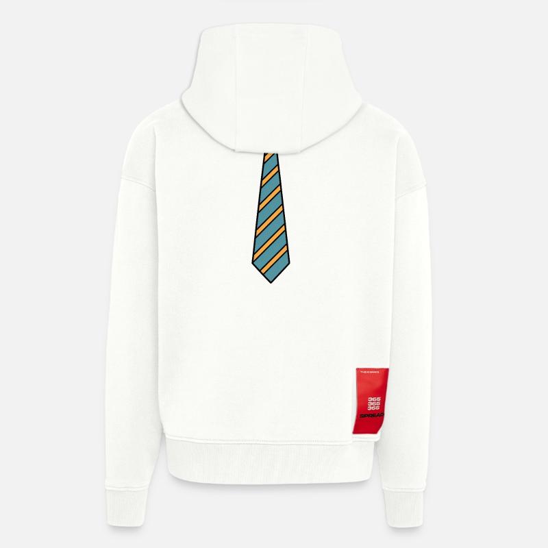 Tie Cute Comic - Veste à capuche bio épaisse oversize fabriqué en UE - OFF WHITE