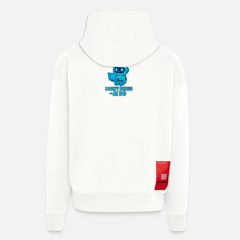 AI Debug: AI takes over debugging - Zip Hoodie - made by SPREAD - OFF WHITE