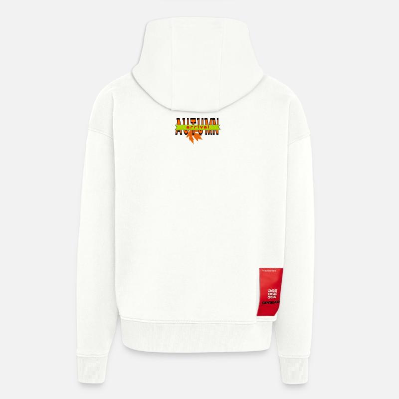 Herbstblatt Ankunft Grafikdesign - Zip Hoodie - made by SPREAD - OFF WHITE