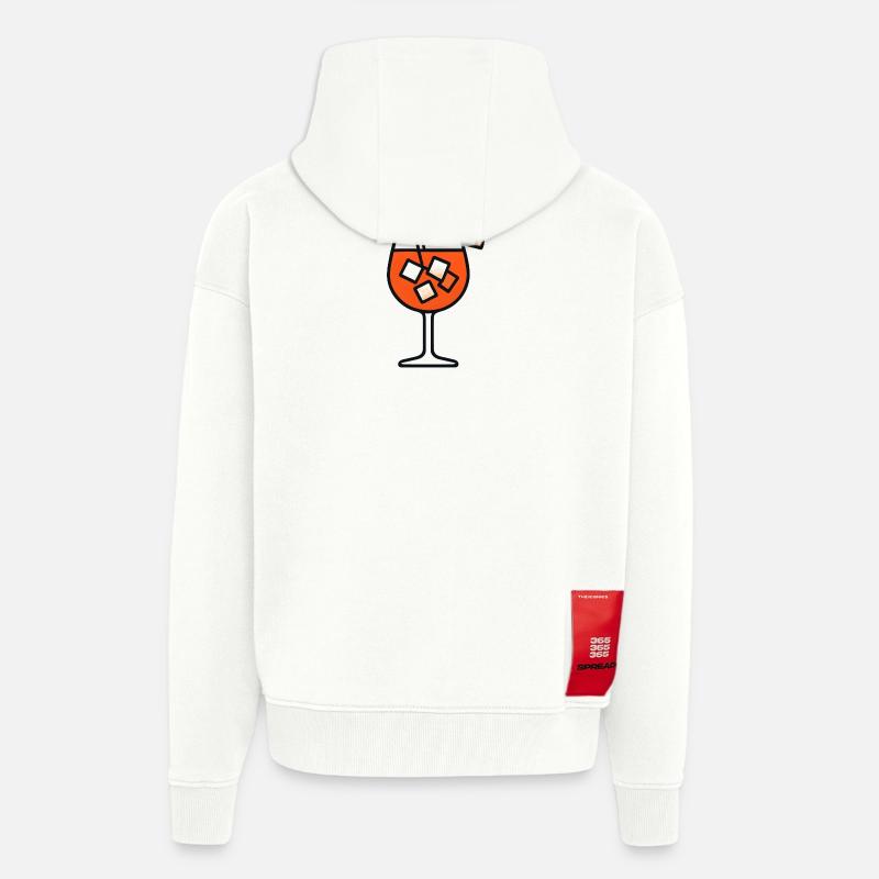 Party Spritz Glas Geschenkidee - Zip Hoodie - made by SPREAD - OFF WHITE