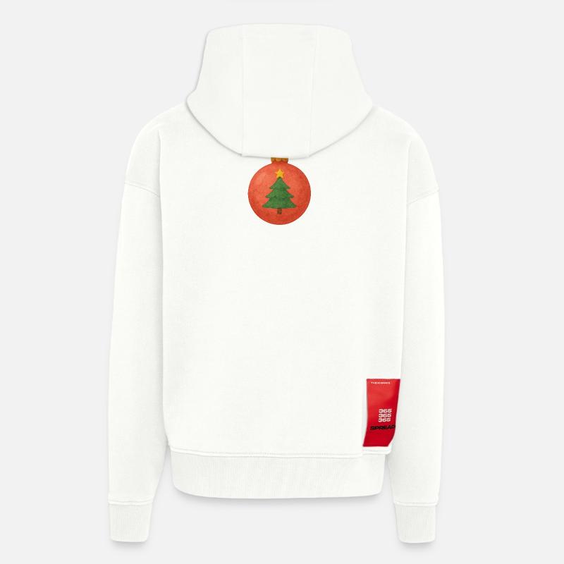 Weihnachtskugel mit Tannenbaum - Zip Hoodie - made by SPREAD - OFF WHITE