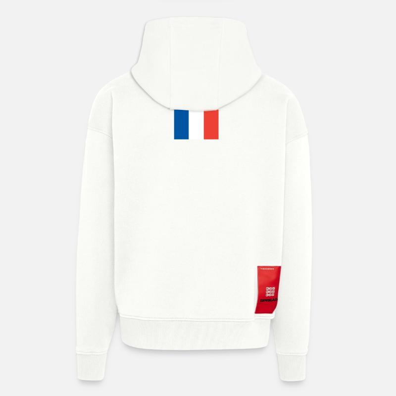 Frankreich, Flagge - Zip Hoodie - made by SPREAD - OFF WHITE