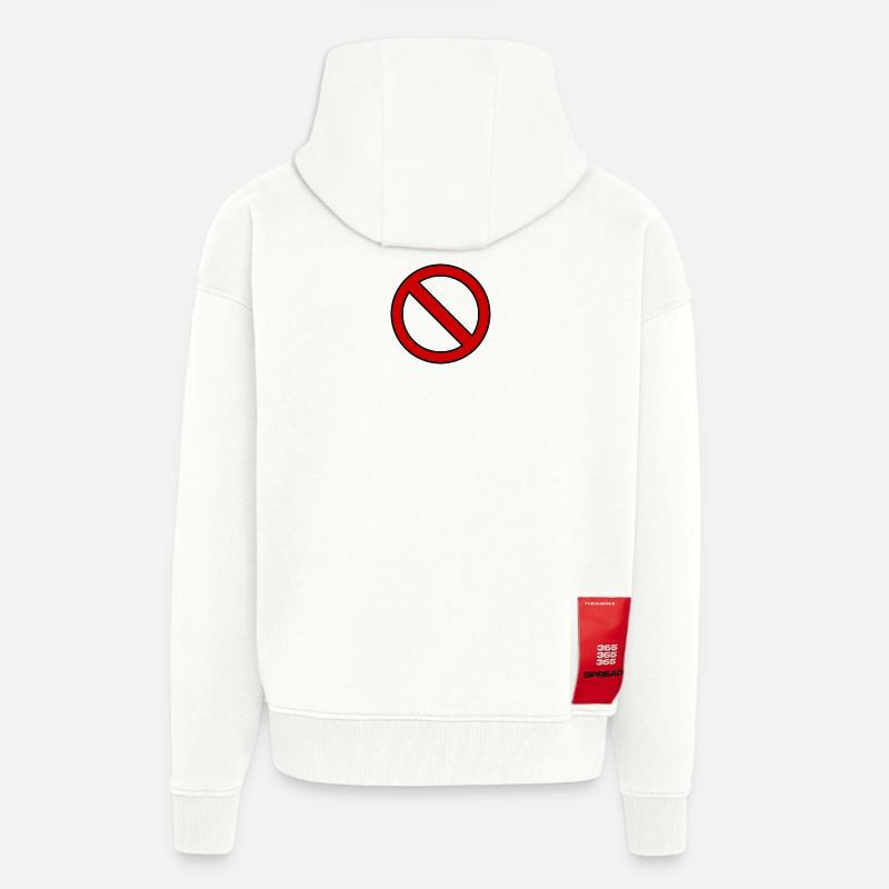 Verboten Schild Geschenk Idee - Zip Hoodie - made by SPREAD - OFF WHITE
