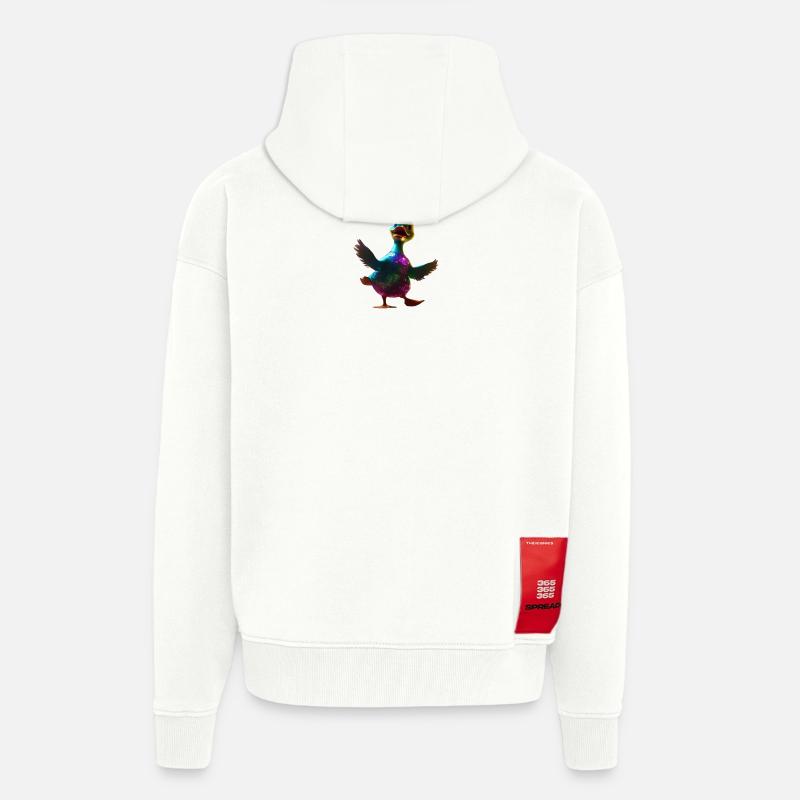 Canard dansant - Veste à capuche bio épaisse oversize fabriqué en UE - OFF WHITE