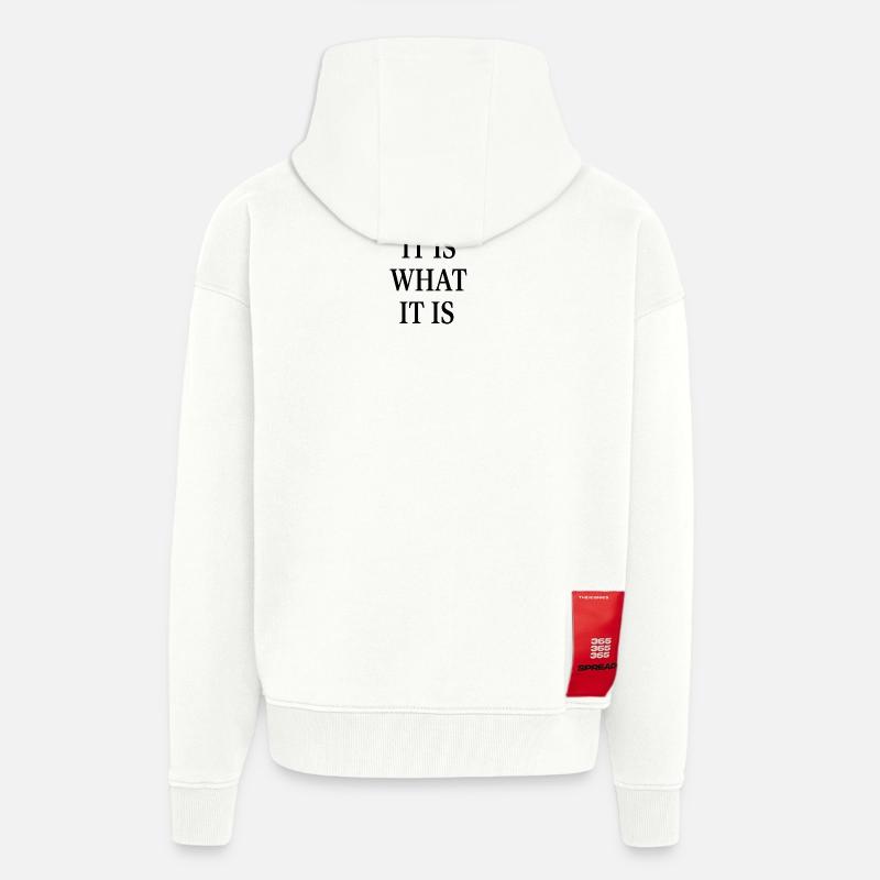 C’EST CE QUE C’EST - Veste à capuche bio épaisse oversize fabriqué en UE - OFF WHITE