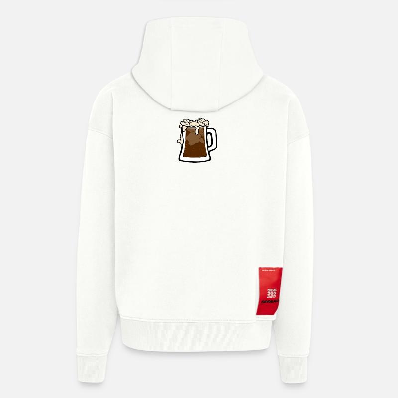 beer pitcher - Zip Hoodie - made by SPREAD - OFF WHITE