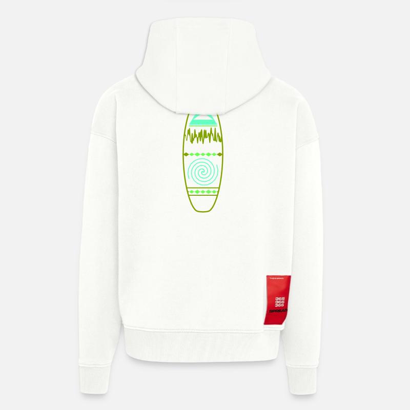 surfboard_design - Veste à capuche bio épaisse oversize fabriqué en UE - OFF WHITE