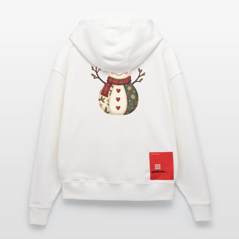 Snowman Christmas Magic Patchwork Zip Hoodie - made by SPREAD