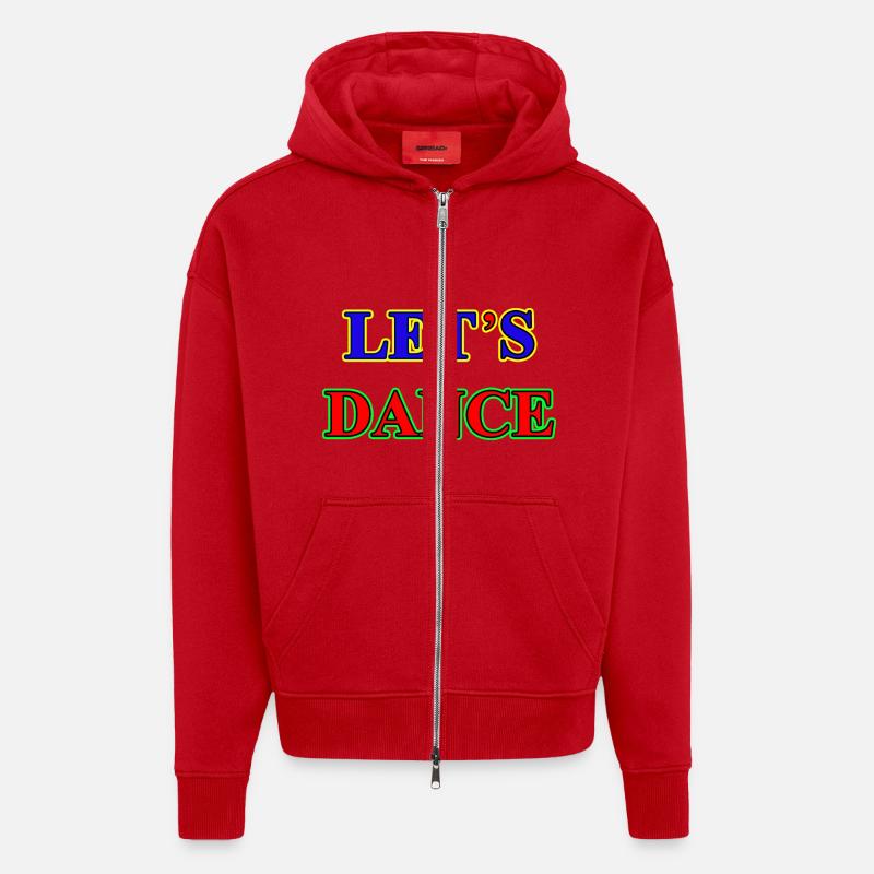 Letsdance E - Veste à capuche bio épaisse oversize fabriqué en UE - rouge