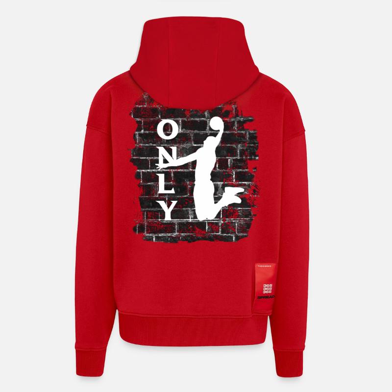 BASKETBALL - Zip Hoodie - made by SPREAD - red