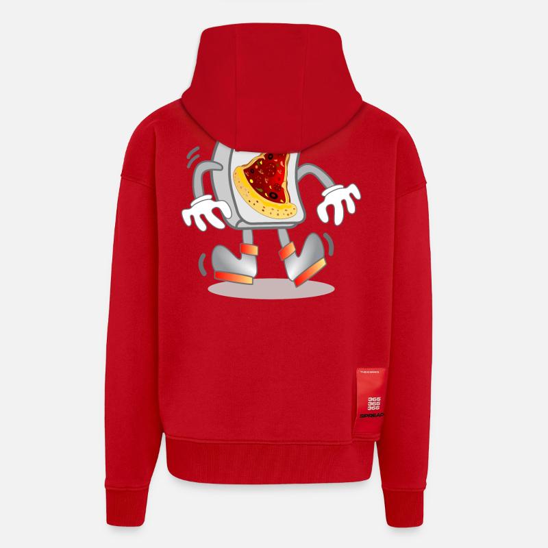 Computer - PIZZA ORDER - Zip Hoodie - made by SPREAD - red