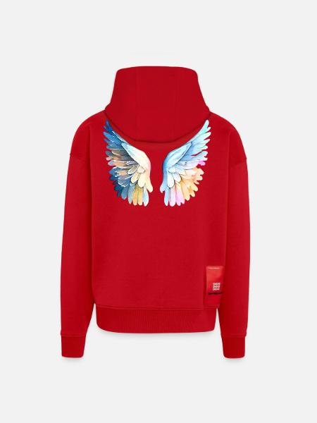 Ailes d'Ange Pastel Angelwings - Zip Hoodie - made by SPREAD - red