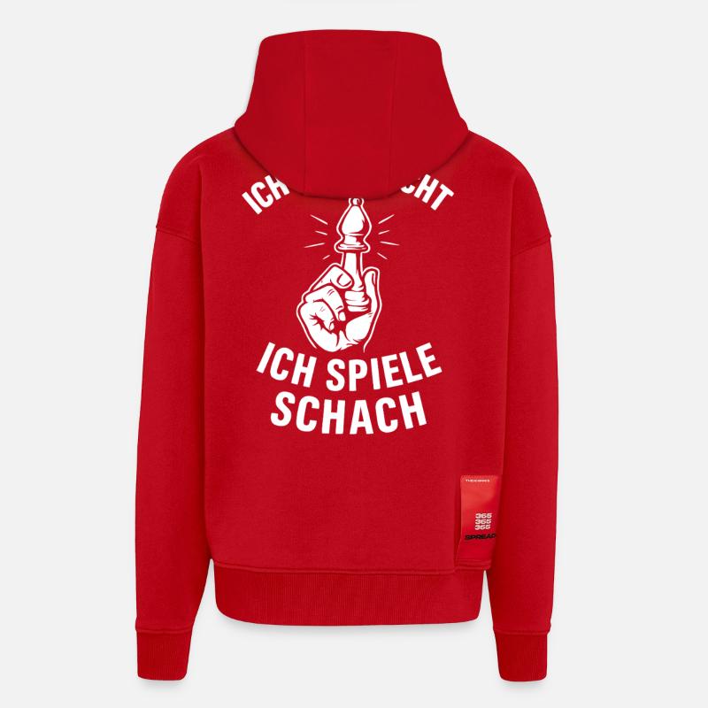Schach Ausrede - Zip Hoodie - made by SPREAD - Rot