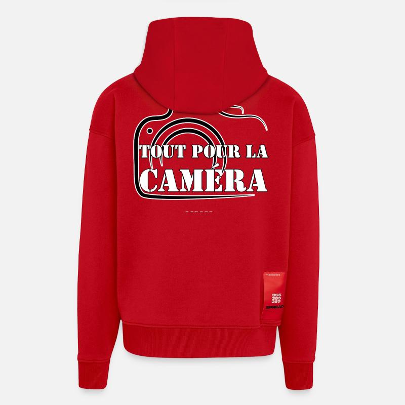 EVERYTHING FOR THE CAMERA. - Zip Hoodie - made by SPREAD - red