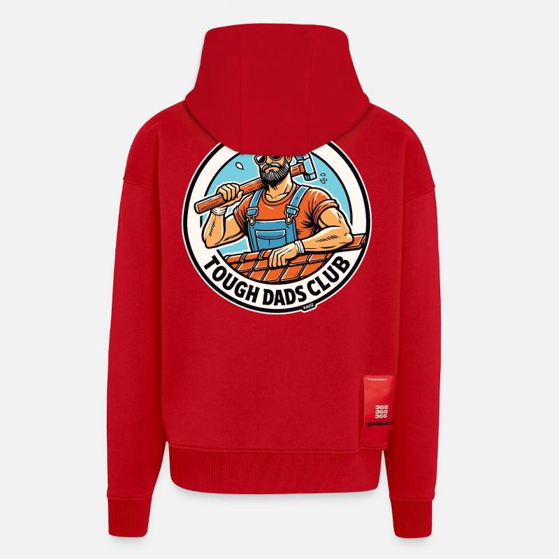 Harte Väter Heimwerker Club - Zip Hoodie - made by SPREAD - Rot