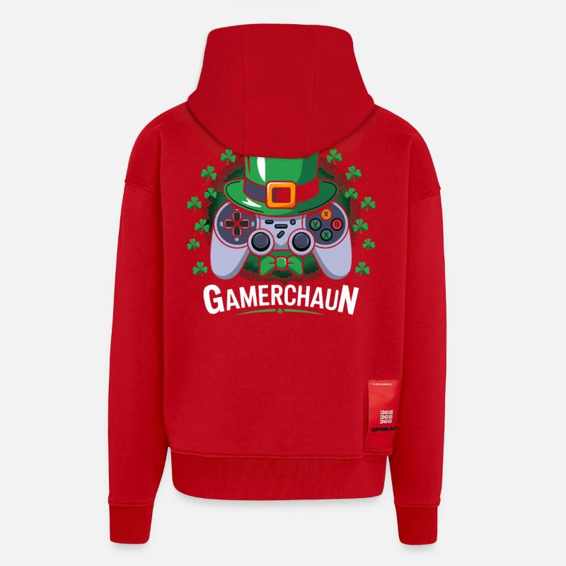 GameChaun Leprechaun Controller Motiv - Zip Hoodie - made by SPREAD - Rot