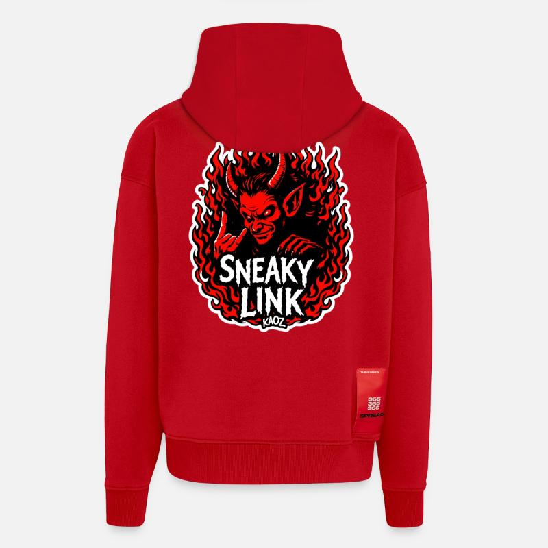 Infernalischer Hinterhältiger Link - Zip Hoodie - made by SPREAD - Rot