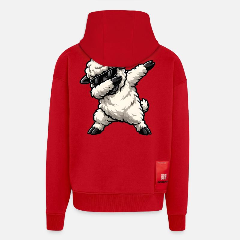Dabbing Schaf - Zip Hoodie - made by SPREAD - Rot
