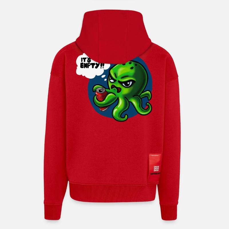 Grumpy Kraken - Zip Hoodie - made by SPREAD - Rot
