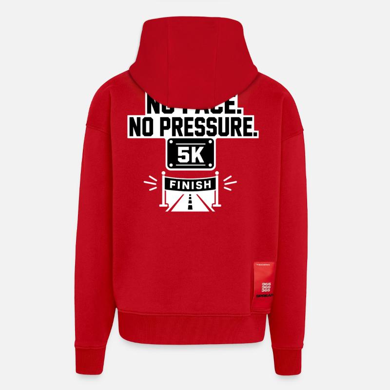 No Pace 5K - Zip Hoodie - made by SPREAD - red