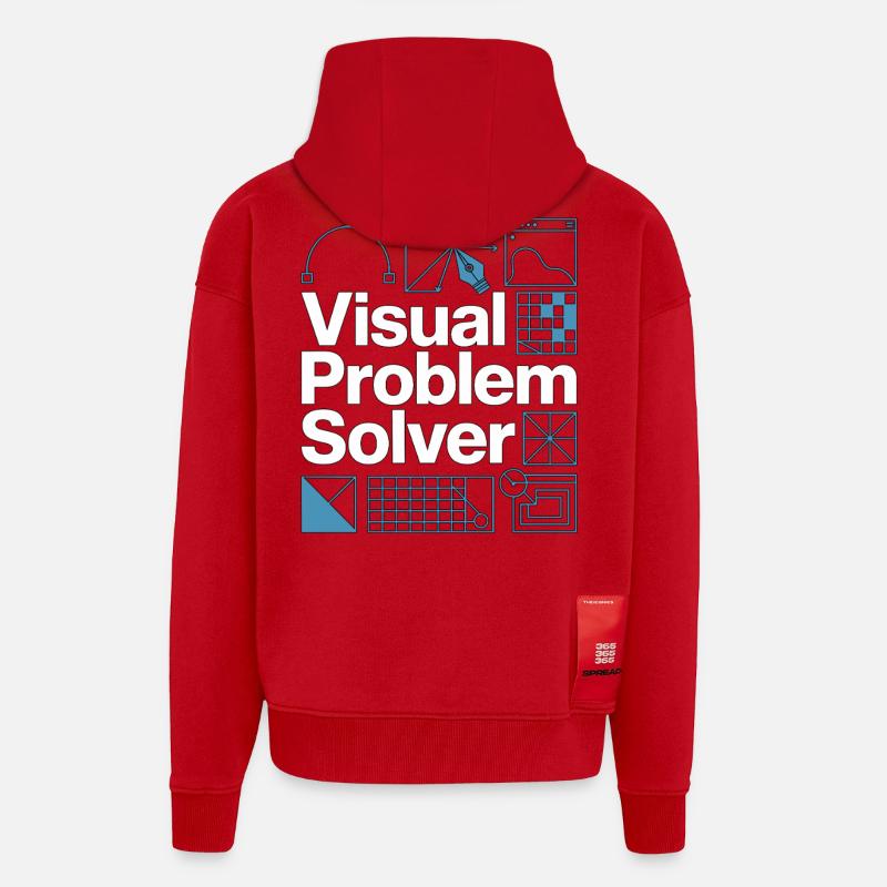 Graphic Designer Visual Problem Creative Designer - Zip Hoodie - made by SPREAD - Rot