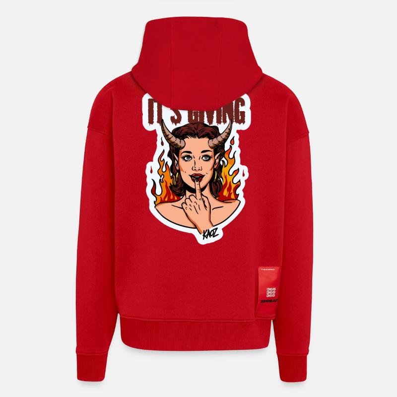 Devilish Diva Flame - Zip Hoodie - made by SPREAD - red