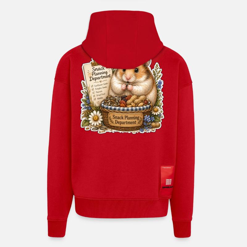 Snack Planning Department Snacks - Zip Hoodie - made by SPREAD - Rot