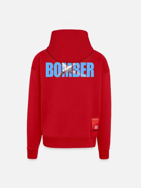 Bomber Tu-160 - Zip Hoodie - made by SPREAD - red