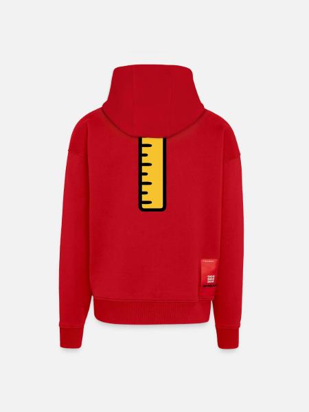 Scale Ruler Tool Office - Zip Hoodie - made by SPREAD - red