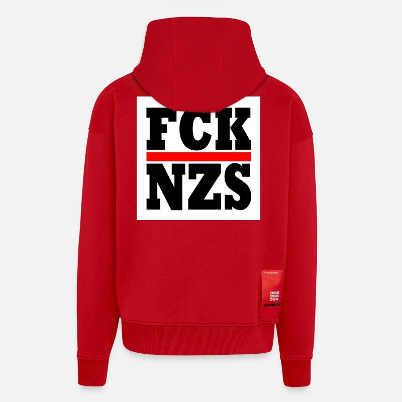 Fck nzs - Zip Hoodie - made by SPREAD - Rot