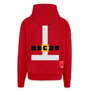 Weihnachtsmann Kostuum - Zip Hoodie - made by SPREAD - Rot - Hinten