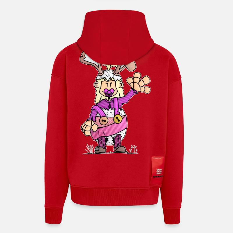 Tida - das Turbo-Pappe-Ei / - Zip Hoodie - made by SPREAD - Rot