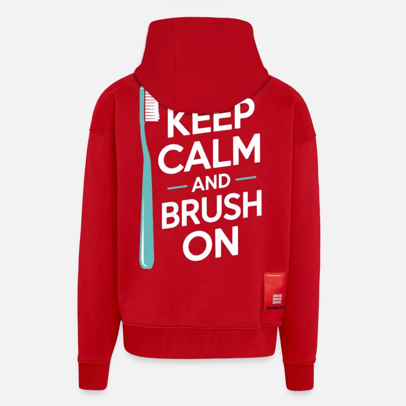 Precision Dental Engineering Artwork  - Zip Hoodie - made by SPREAD - red