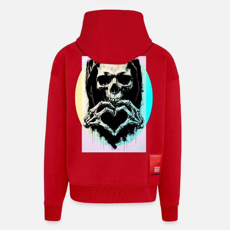 Das Herz des Todes ☠ - Zip Hoodie - made by SPREAD - Rot