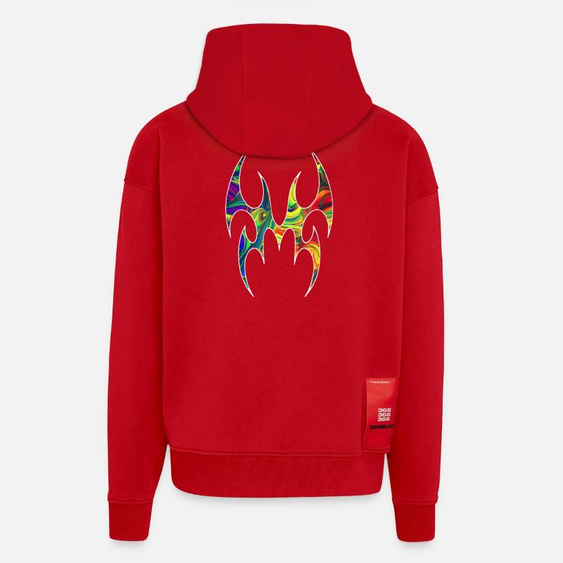 Alien Spider marmor - Zip Hoodie - made by SPREAD - Rot