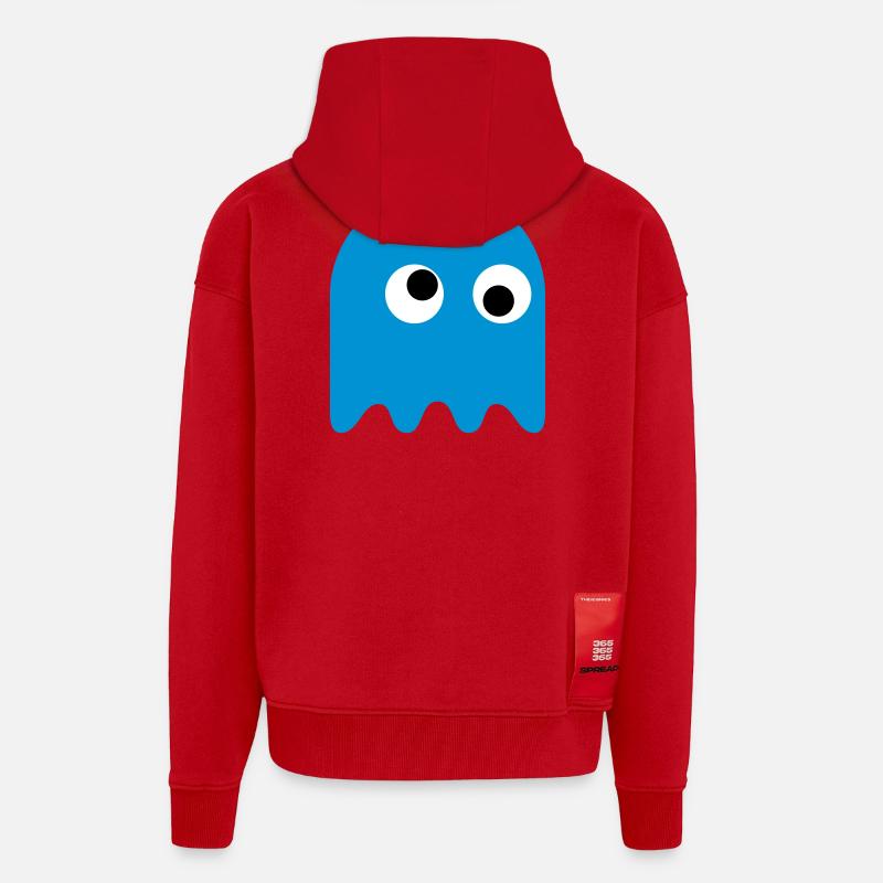 Jeu Classics Ghost - Veste à capuche bio épaisse oversize fabriqué en UE - rouge