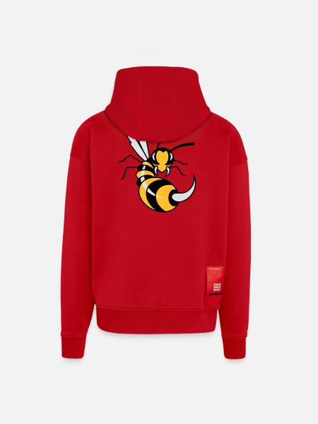 Wasp with giant sting - Zip Hoodie - made by SPREAD - red