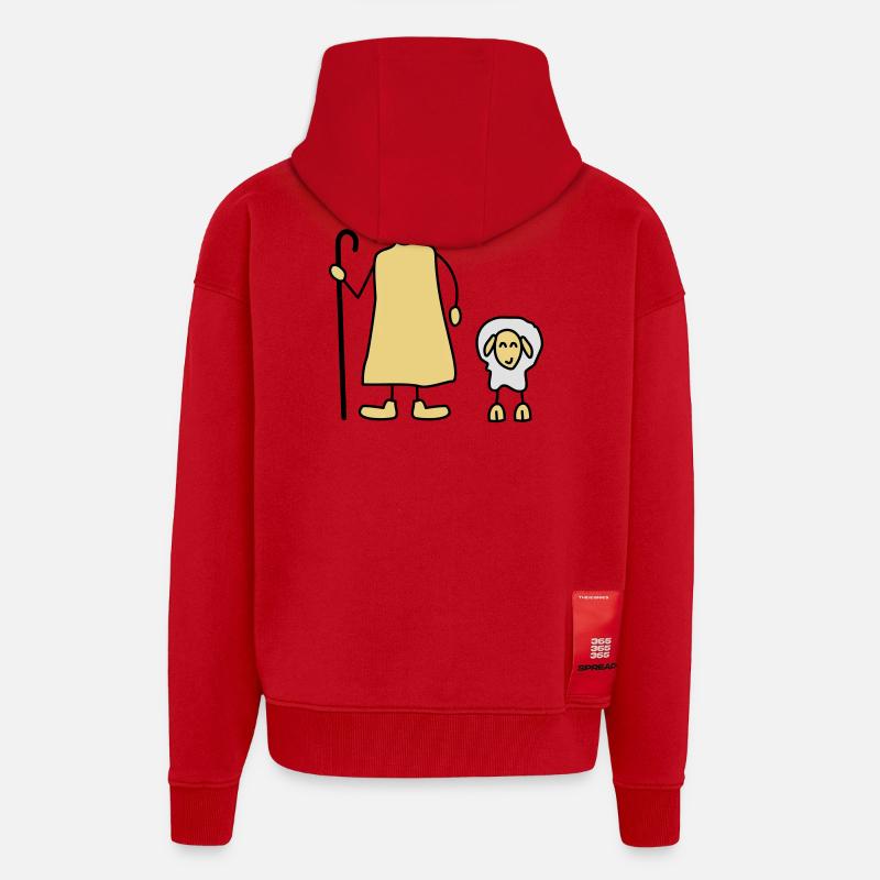 schaefer schafe tier beruf - Zip Hoodie - made by SPREAD - Rot