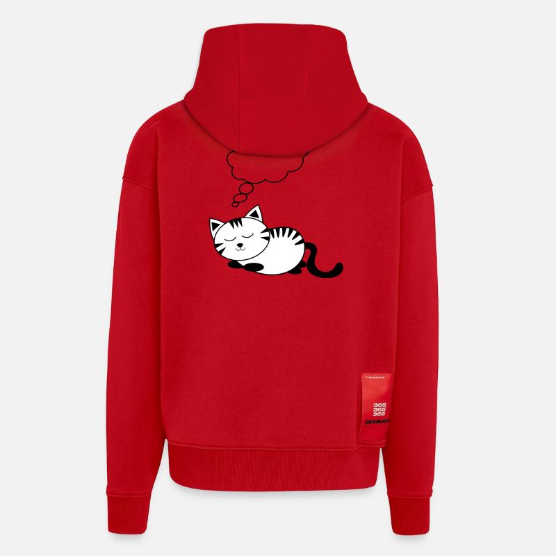 Katze KätzchenTier Comic personalisierbar Geschenk - Zip Hoodie - made by SPREAD - Rot